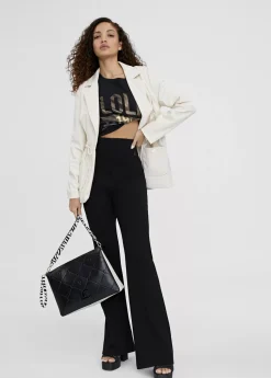 Americana fruncido en efecto piel Chaquetas Y Gabardinas|Americanas Y Blazers