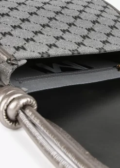 Bandolera gris jacquard Bandoleras|Bolsos Pequeños