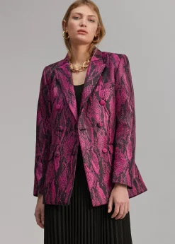 Blazer jacquard serpiente Americanas Y Blazers|Animal Print