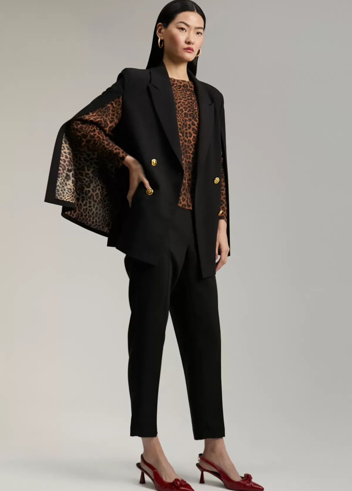 Hot Blazer tipo capa Americanas Y Blazers