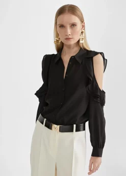 Online Blusa hombros descubiertos Camisas Y Blusas