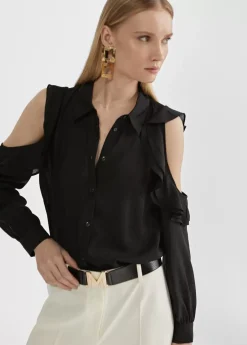 Online Blusa hombros descubiertos Camisas Y Blusas