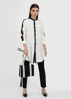 Outlet Blusón largo detalle manga Camisas Y Blusas