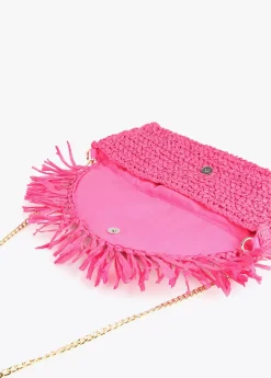 Hot Bolsito bandolera efecto ráfia Accesorios|Bolsos
