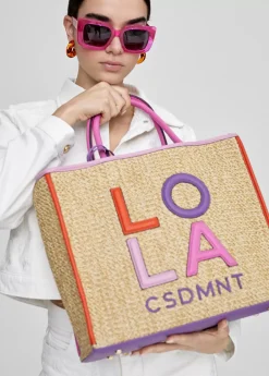 Bolso efecto rafia Bolsos|Baño