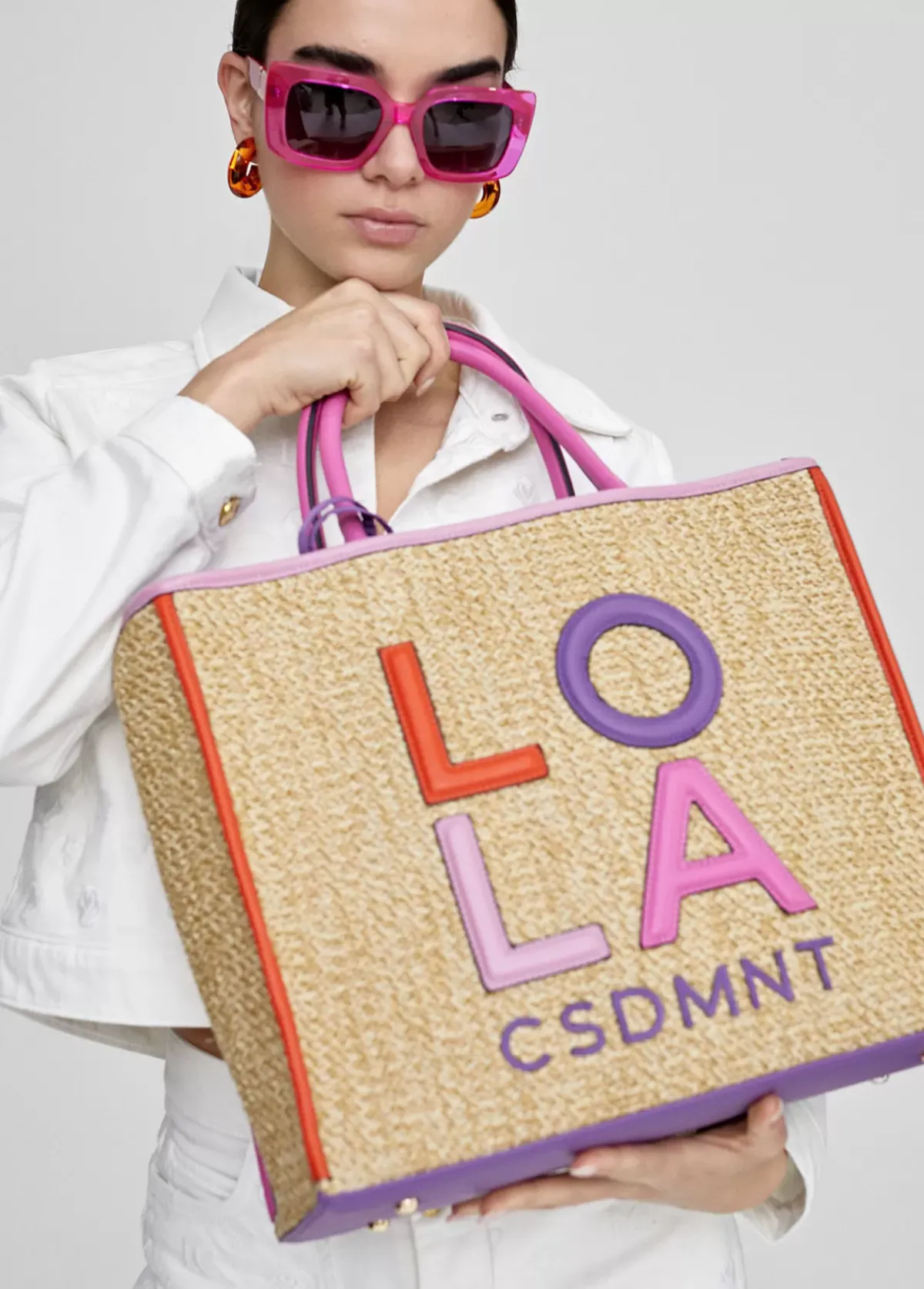 Bolso efecto rafia Bolsos|Baño