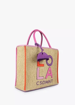 Bolso efecto rafia Bolsos|Baño