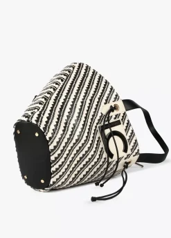 Sale Bolso tipo cesta en efecto rafia Bolsos|Baño