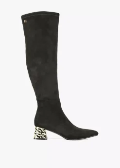 Best Bota caña alta con tacón dorado Botas Y Botines