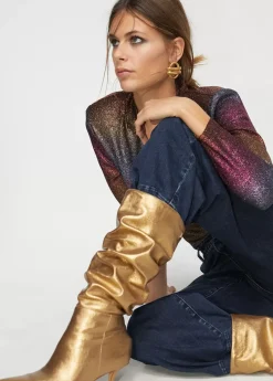 Online Bota caña fruncida Botas Y Botines