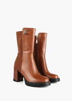 Outlet Botin media caña dos tejidos |  Calzado | Lola Casademunt Botas Y Botines