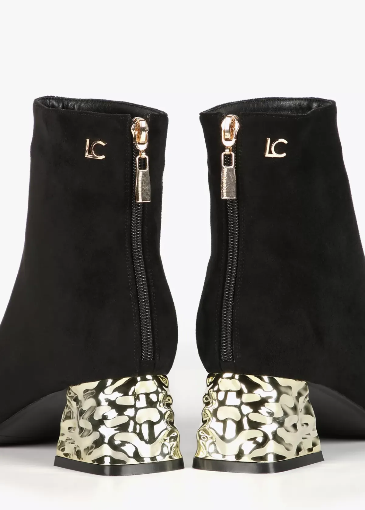 Best Botín con tacón dorado Botas Y Botines