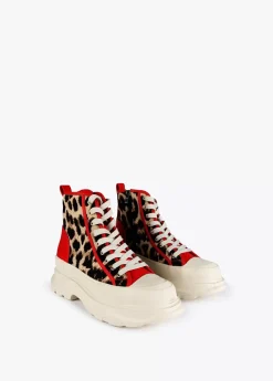 New Botín plataforma estampado leopardo |  Calzado | Lola Casademunt Animal Print|Botas Y Botines