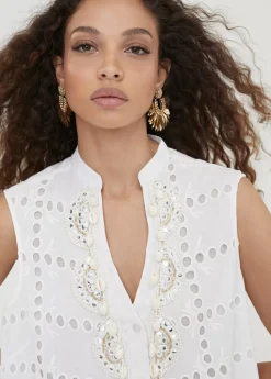 Caftan corto bordado Baño