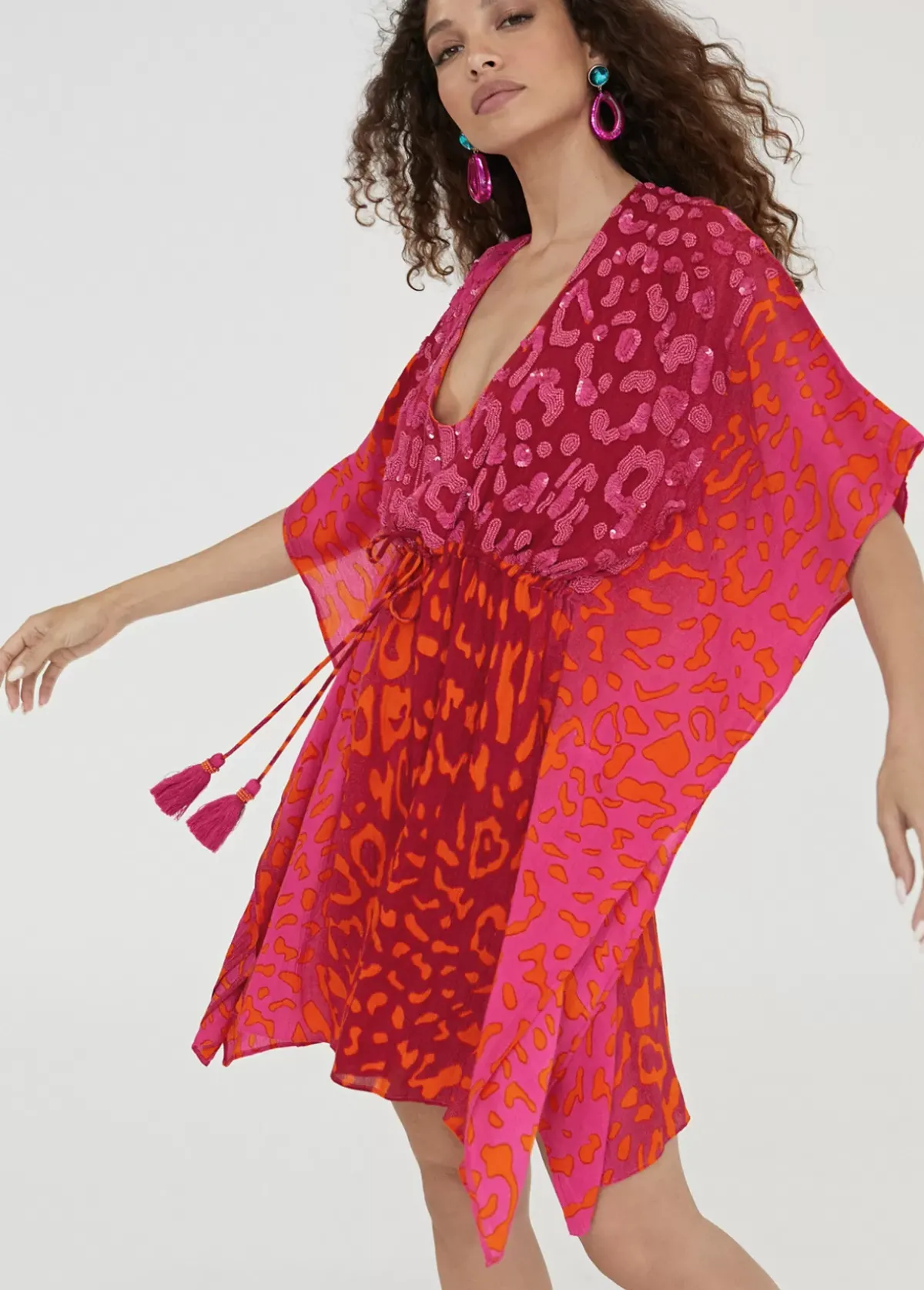 Best Caftan corto print animal Baño