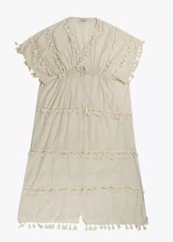 Caftan largo con pompones Baño