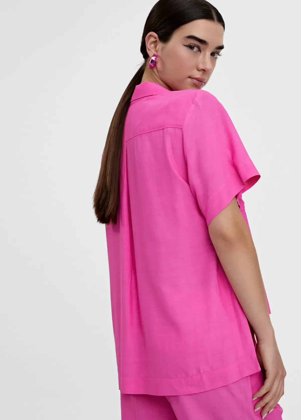 New Camisa fluida con bolsillos Camisas Y Blusas