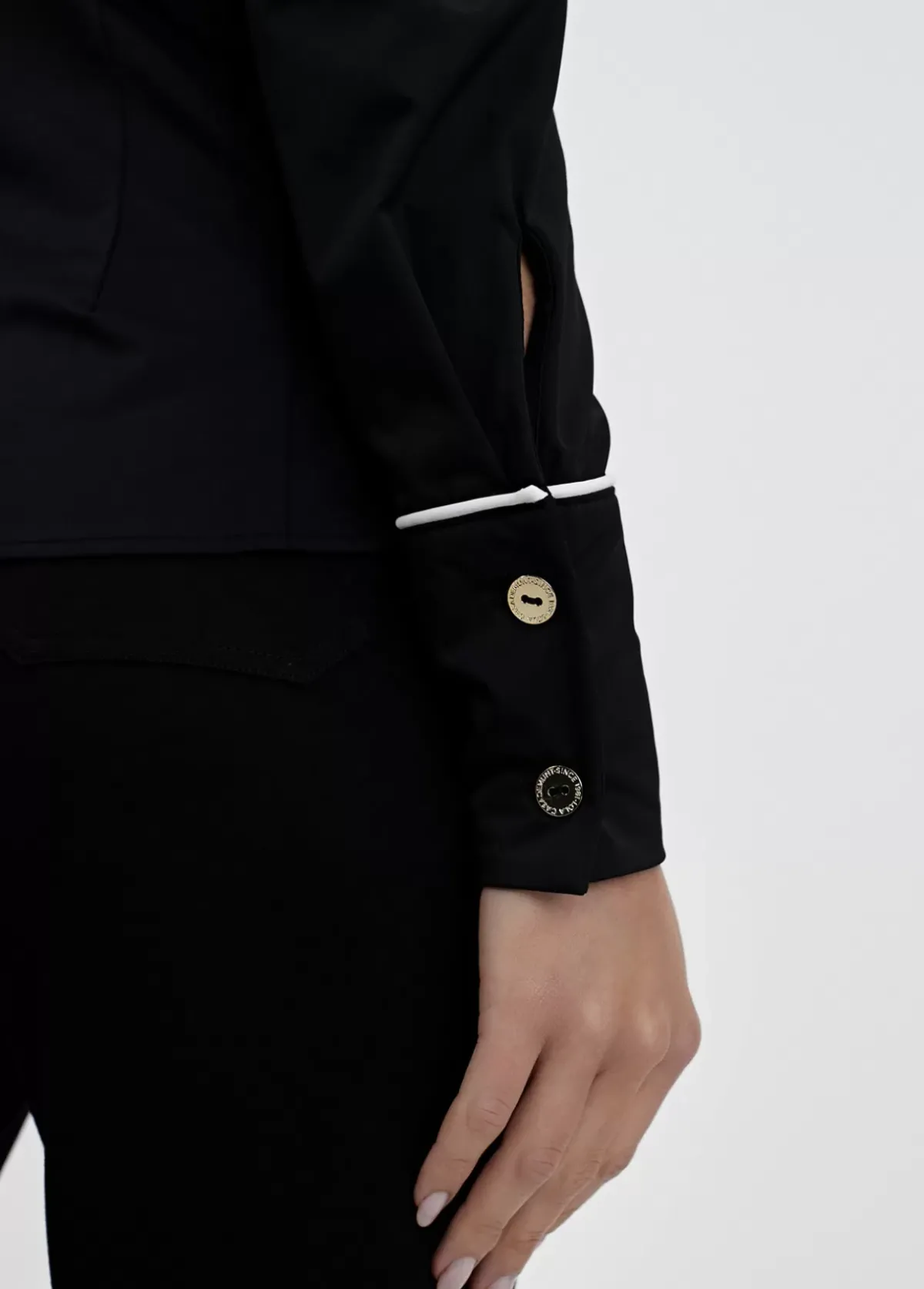 Hot Camisa strech con vivo contraste Camisas Y Blusas