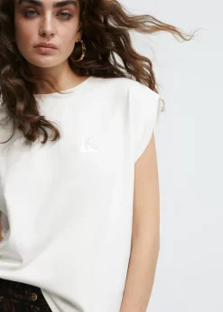 Clearance Camiseta detalle bordado Camisetas Y Tops