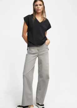 New Camiseta detalle cadena Camisetas Y Tops