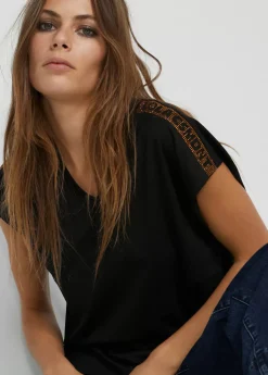 Outlet Camiseta detalle hombros Camisetas Y Tops