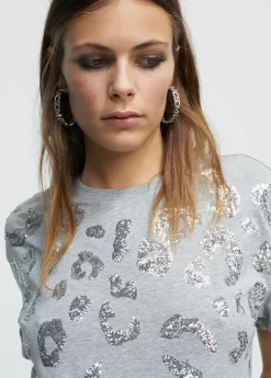 Hot Camiseta lentejuelas Camisetas Y Tops