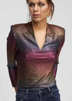 Hot Camiseta lúrex Camisetas Y Tops