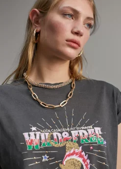 Outlet Camiseta tigre desgastada Camisetas Y Tops