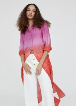 Hot Camisola larga tie dye Camisas Y Blusas|Baño