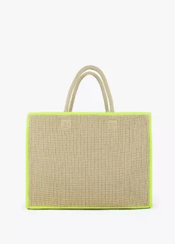 Outlet Capazo con ribetes color fluor Bolsos|Baño