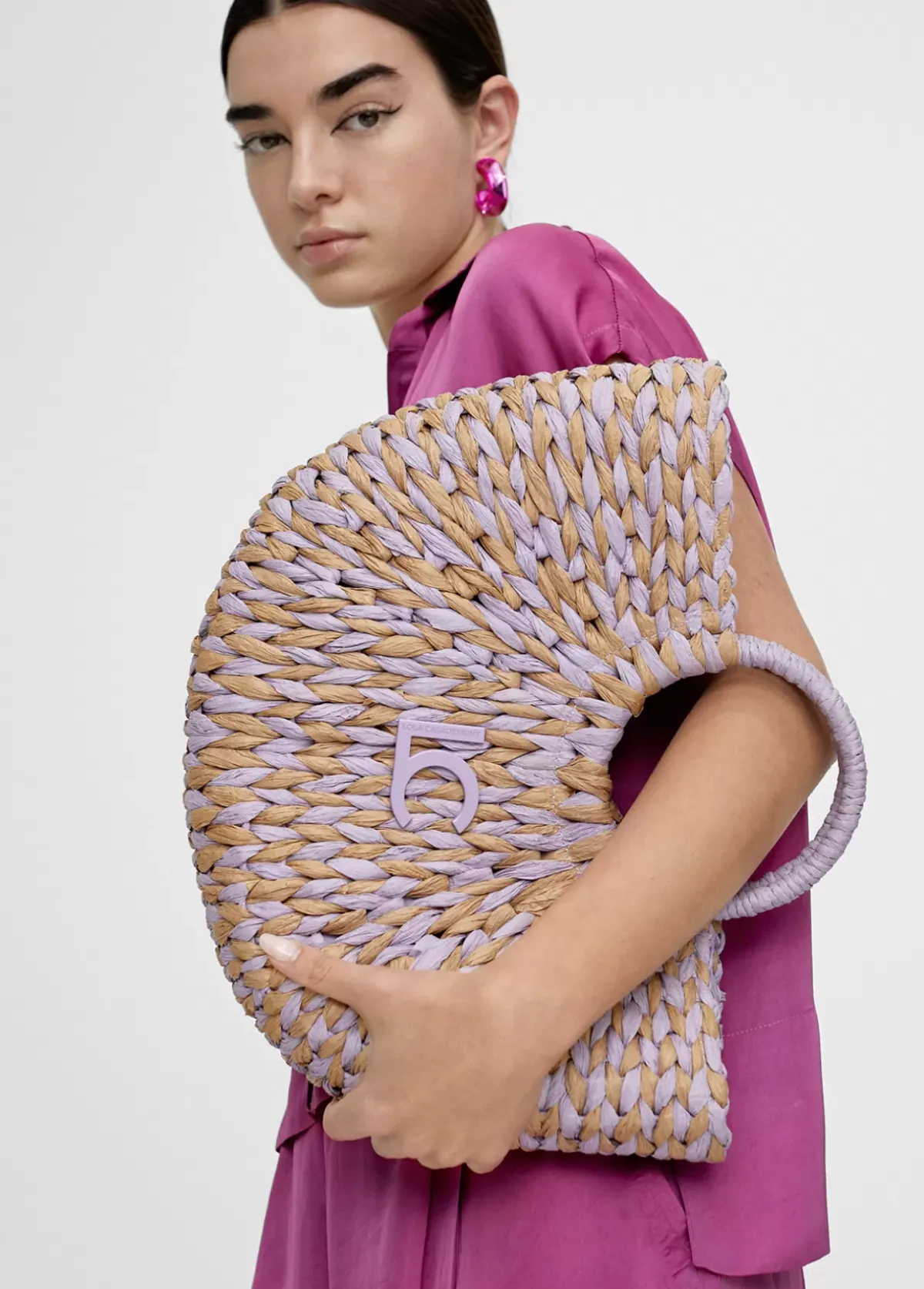 Cesto efecto ráfia Bolsos|Baño