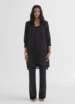 Outlet Chaqueta larga con piezas metálicas Camisas Y Blusas|Chaquetas Y Gabardinas