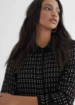 Outlet Chaqueta larga con piezas metálicas Camisas Y Blusas|Chaquetas Y Gabardinas