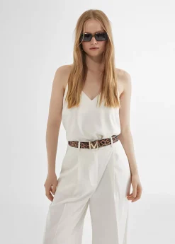 Best Cinturón reversible hebilla dorada Accesorios