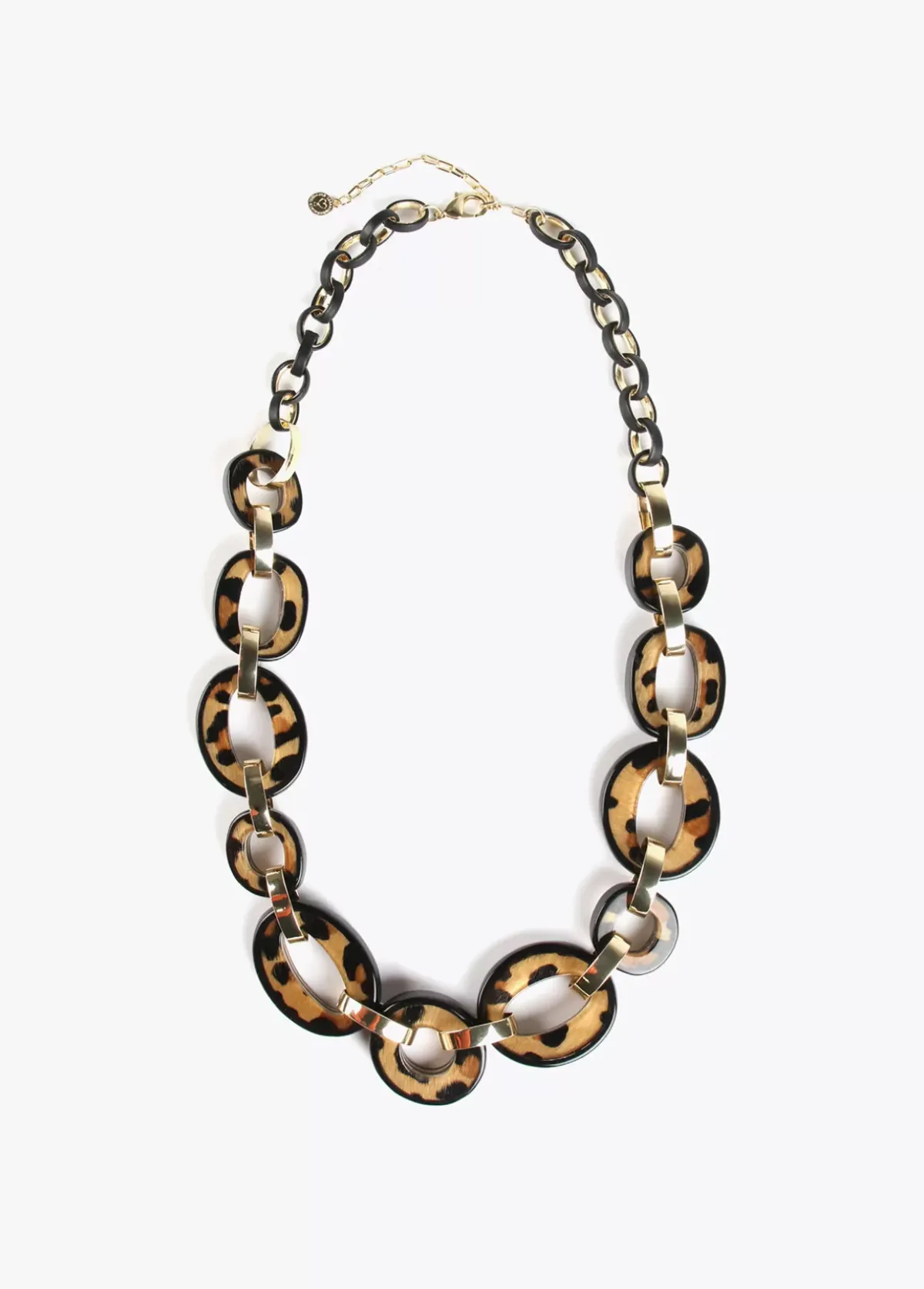 New Collar con aros animal print Bisuteria