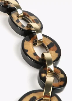 New Collar con aros animal print Bisuteria