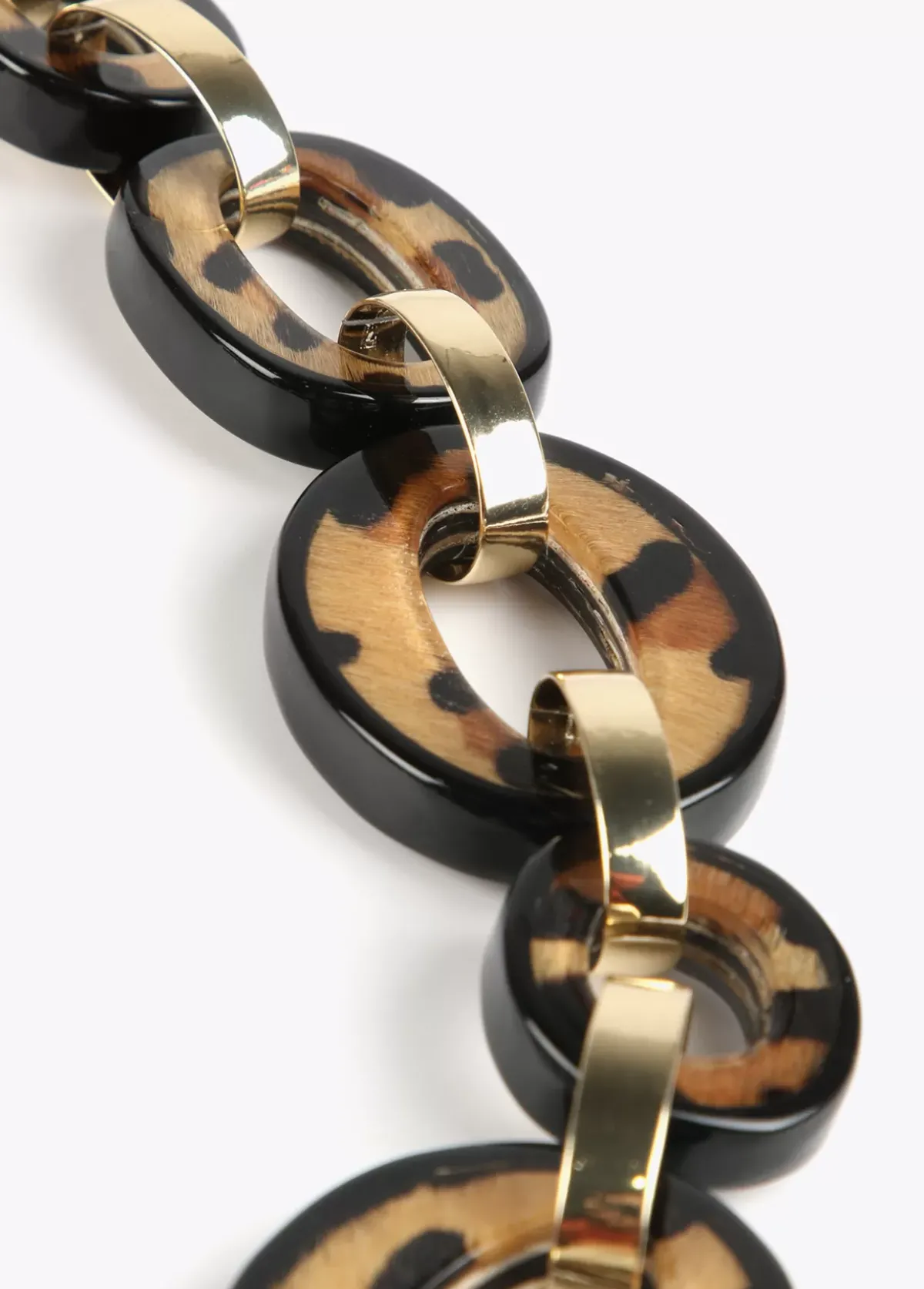 New Collar con aros animal print Bisuteria