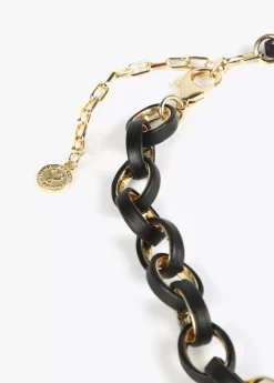 New Collar con aros animal print Bisuteria