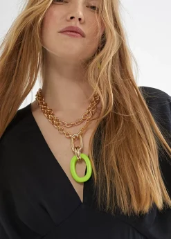 Online Collar doble cadena y colgante Bisuteria