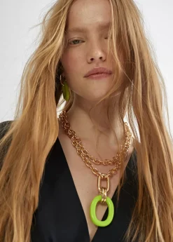 Online Collar doble cadena y colgante Bisuteria