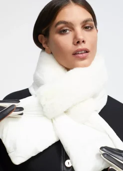 Online Cuello acolchado y pelo efecto piel Bufandas Y Pañuelos