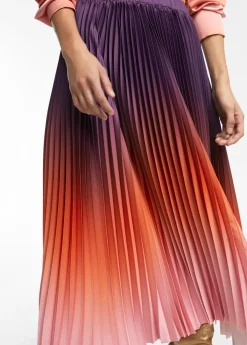 Clearance Falda degrade plisada Vestidos Y Faldas