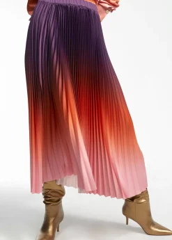 Clearance Falda degrade plisada Vestidos Y Faldas