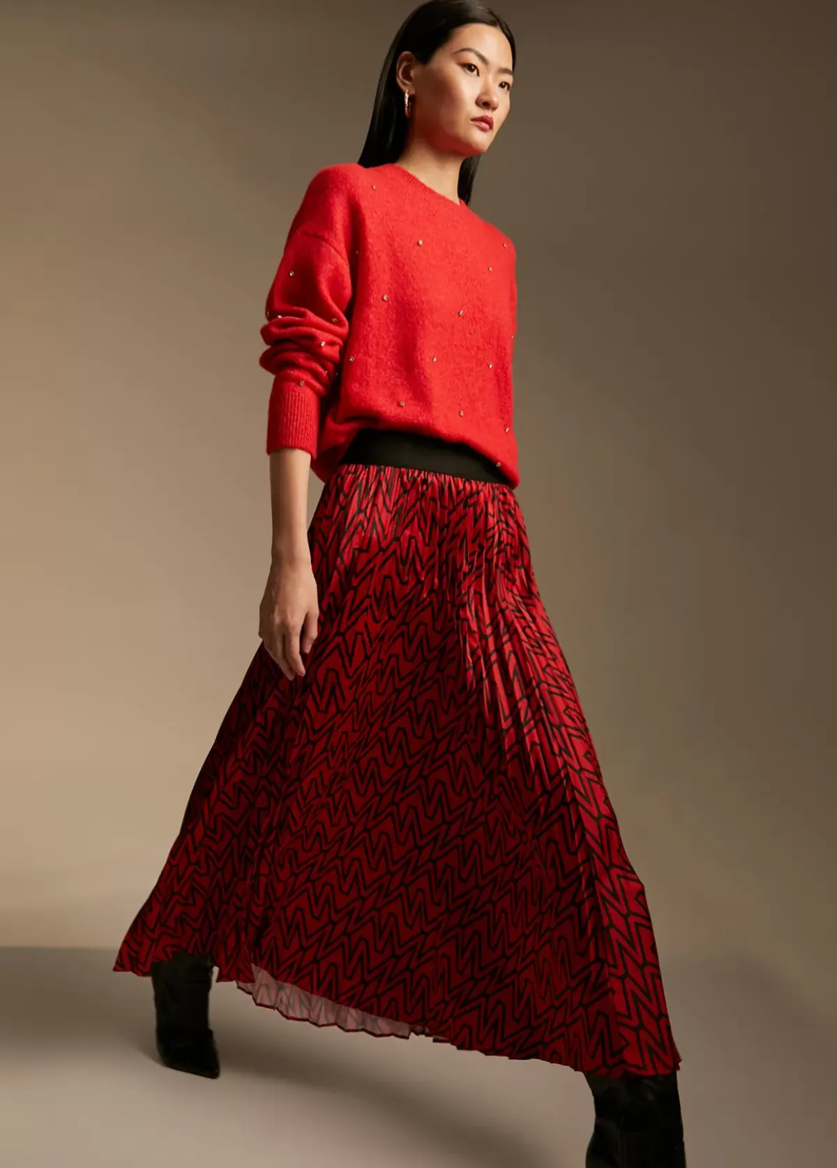 Clearance Falda plisada monograma Vestidos Y Faldas