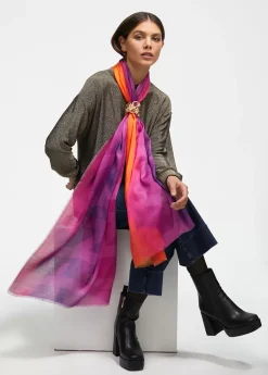 Best Fular fucsia y naranja Bufandas Y Pañuelos