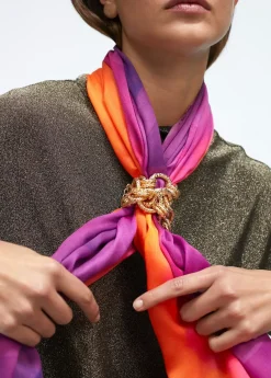 Best Fular fucsia y naranja Bufandas Y Pañuelos