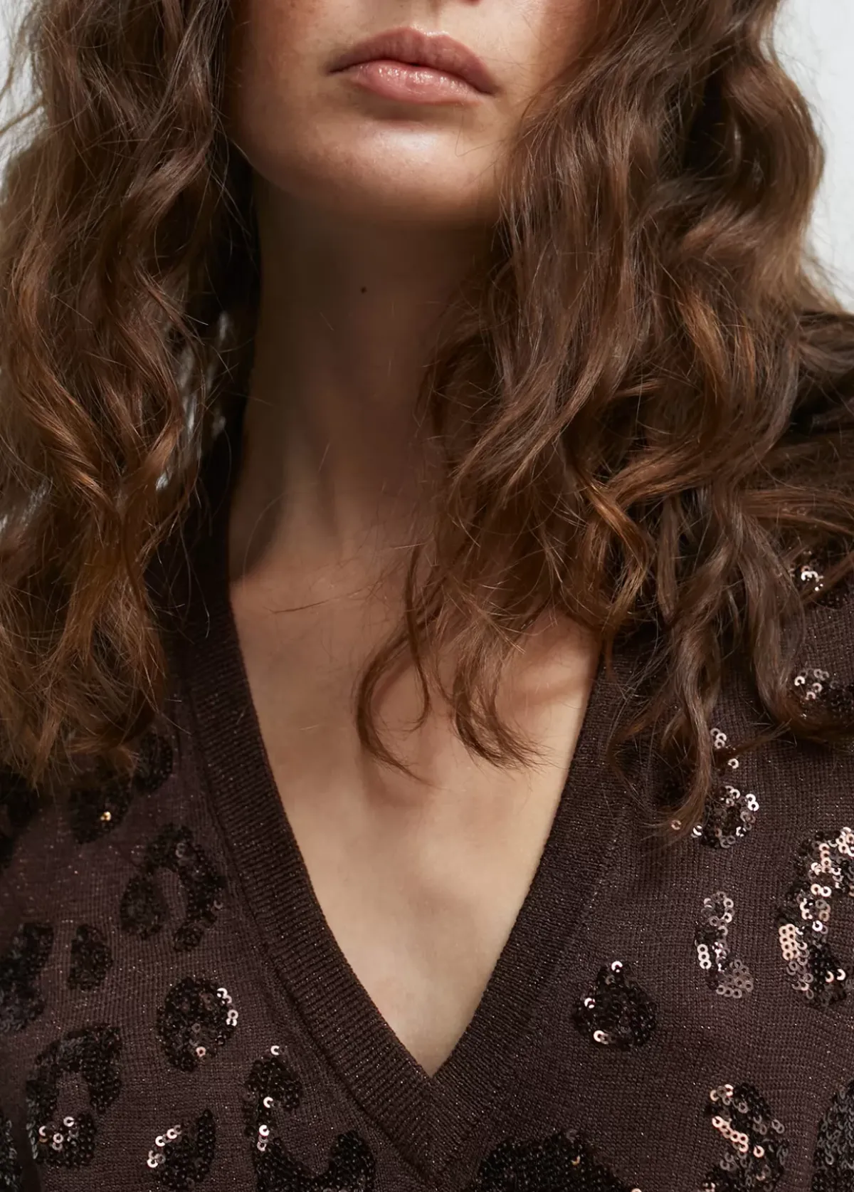 Sale Jersey detalle lentejuelas Punto