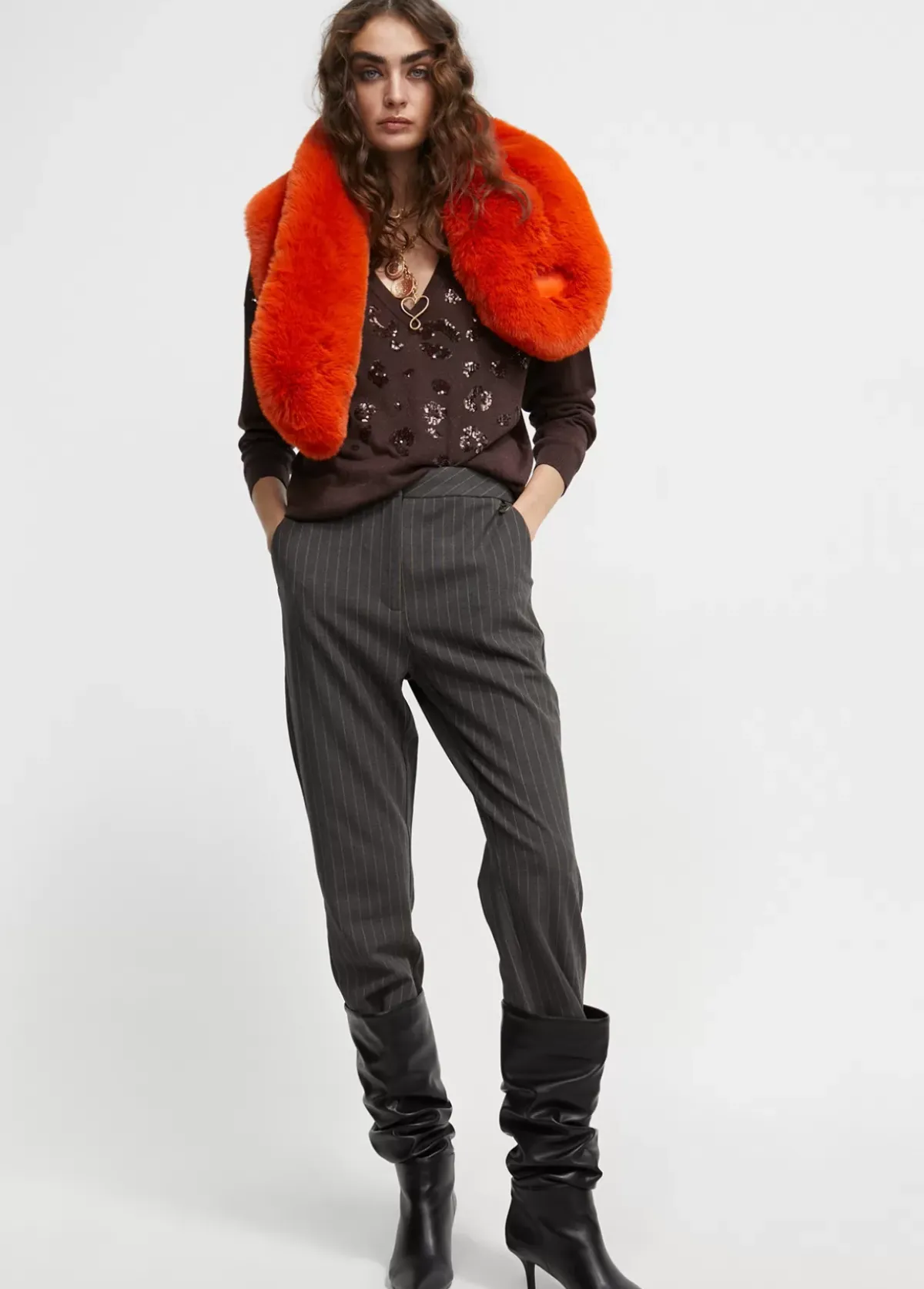 Sale Jersey detalle lentejuelas Punto