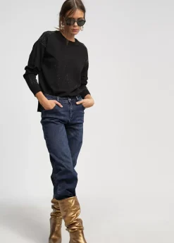 Best Jersey punto logo strass Punto|Sudaderas