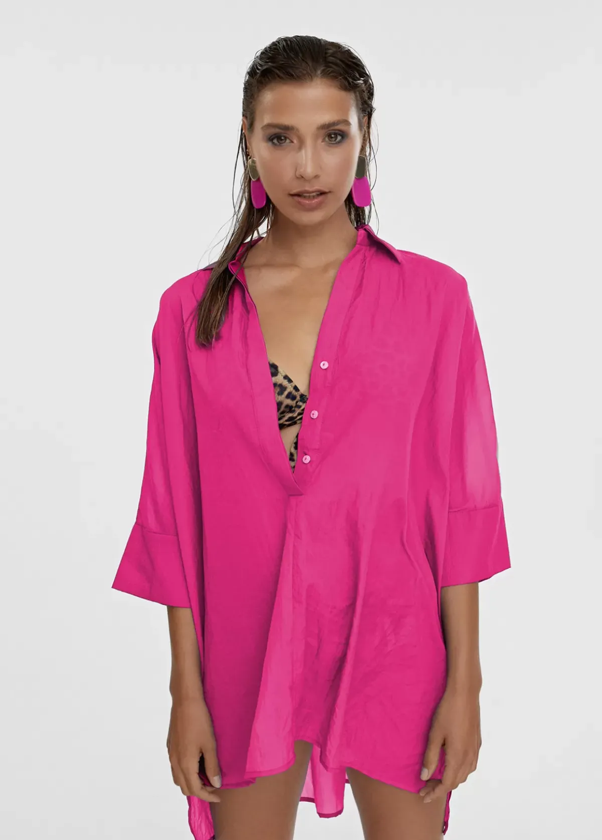 Sale Kaftan corto kimono Camisas Y Blusas|Baño